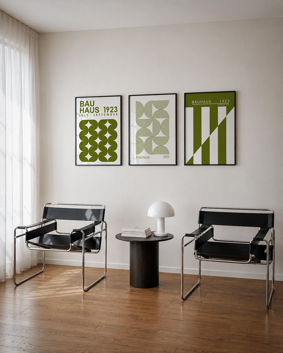 Groene vormritme Posterset