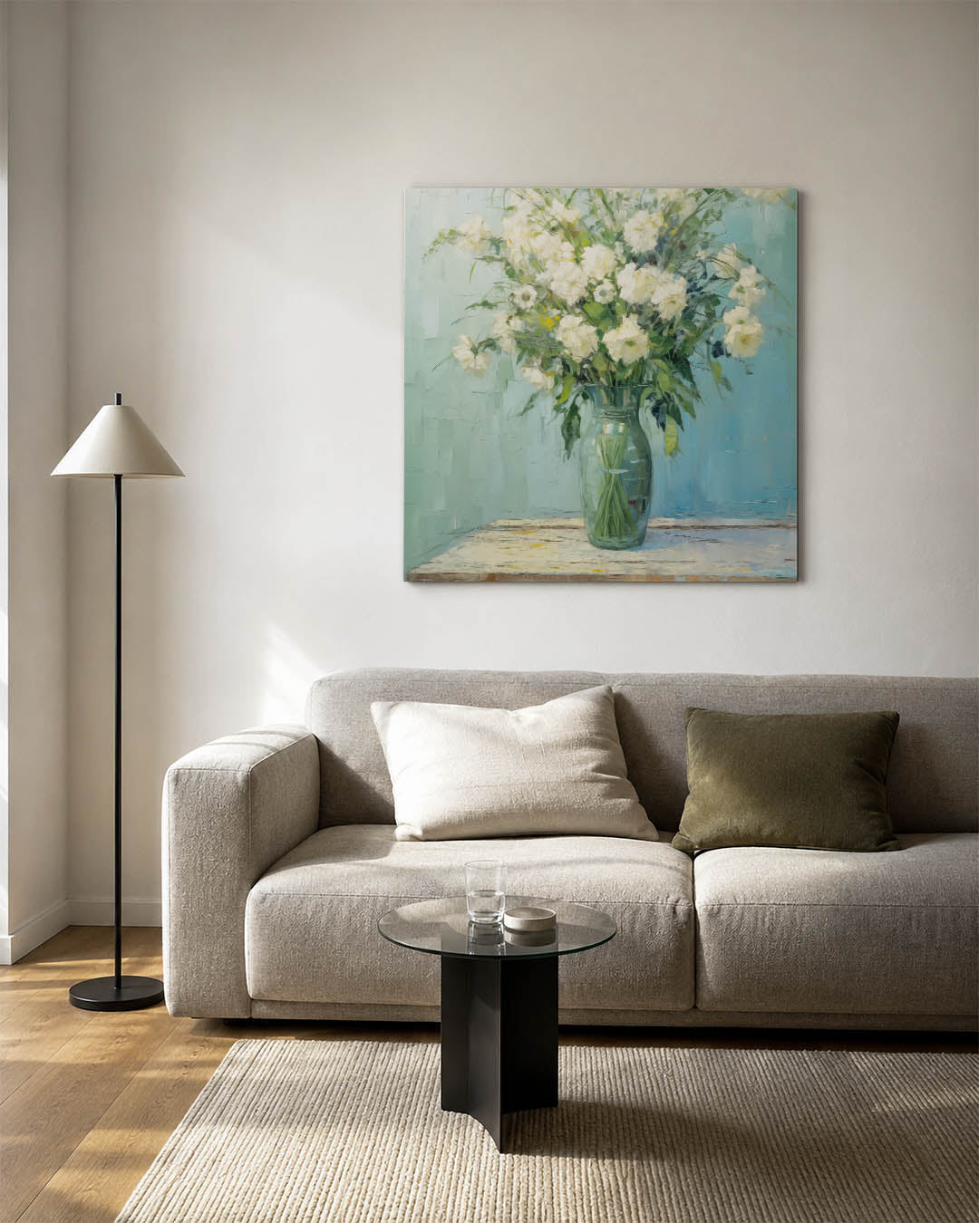 Bloemen in vaas Kunstwerk
