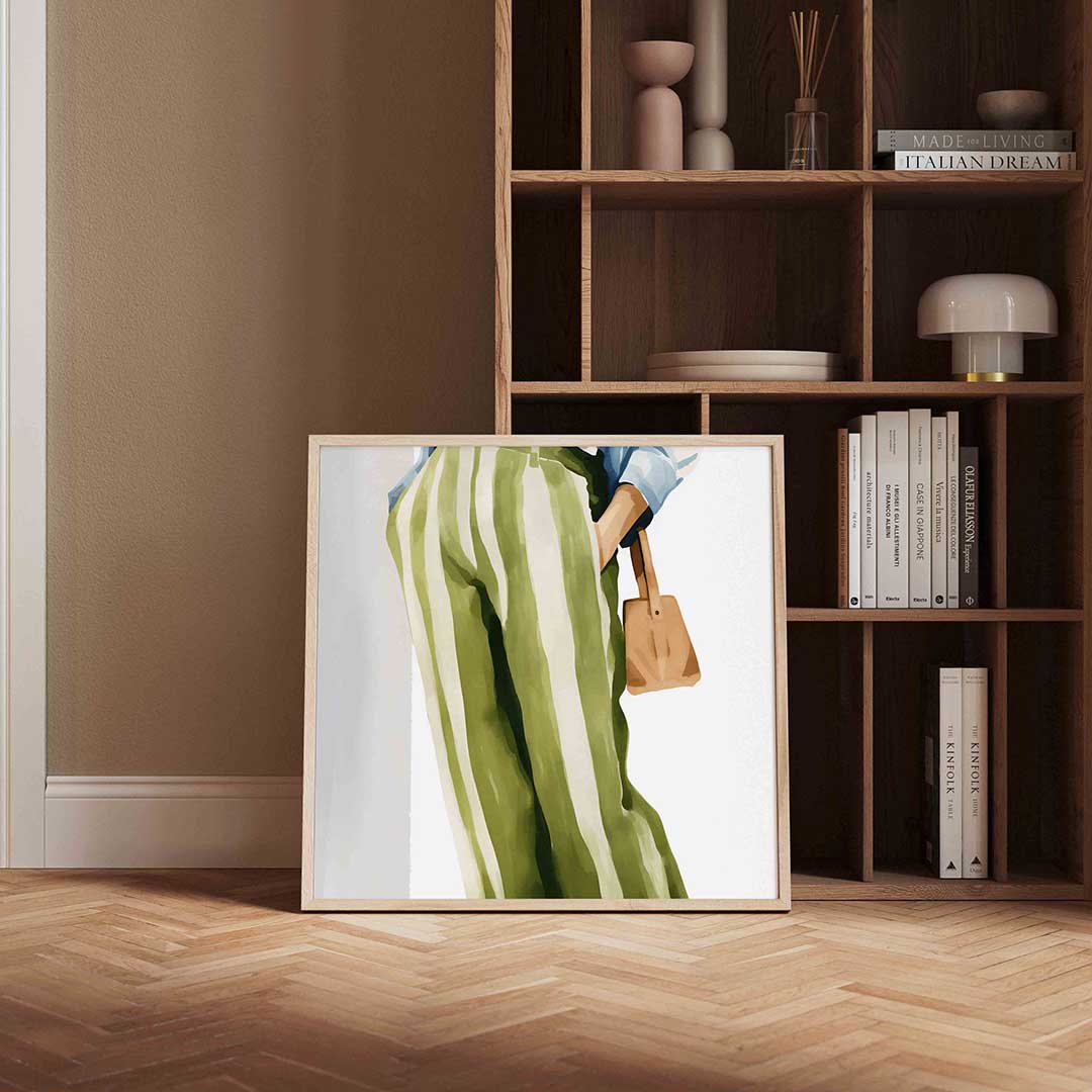 Gestreepte broek Poster