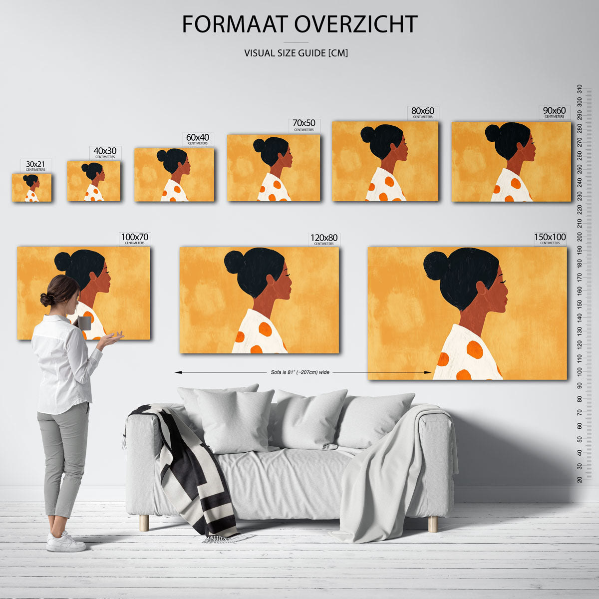 Profiel van vrouw Poster