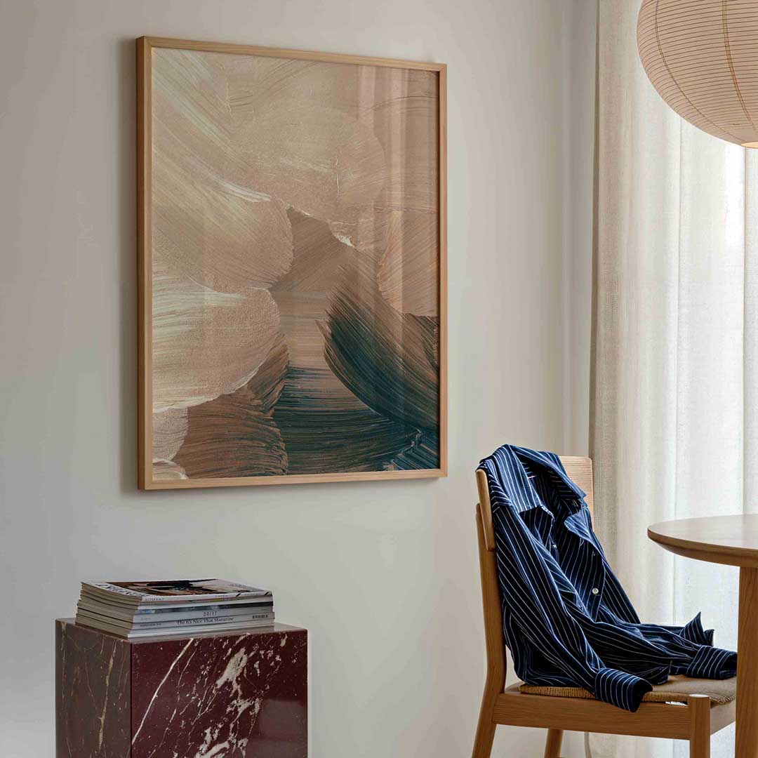 Abstracte penseelstreken Poster