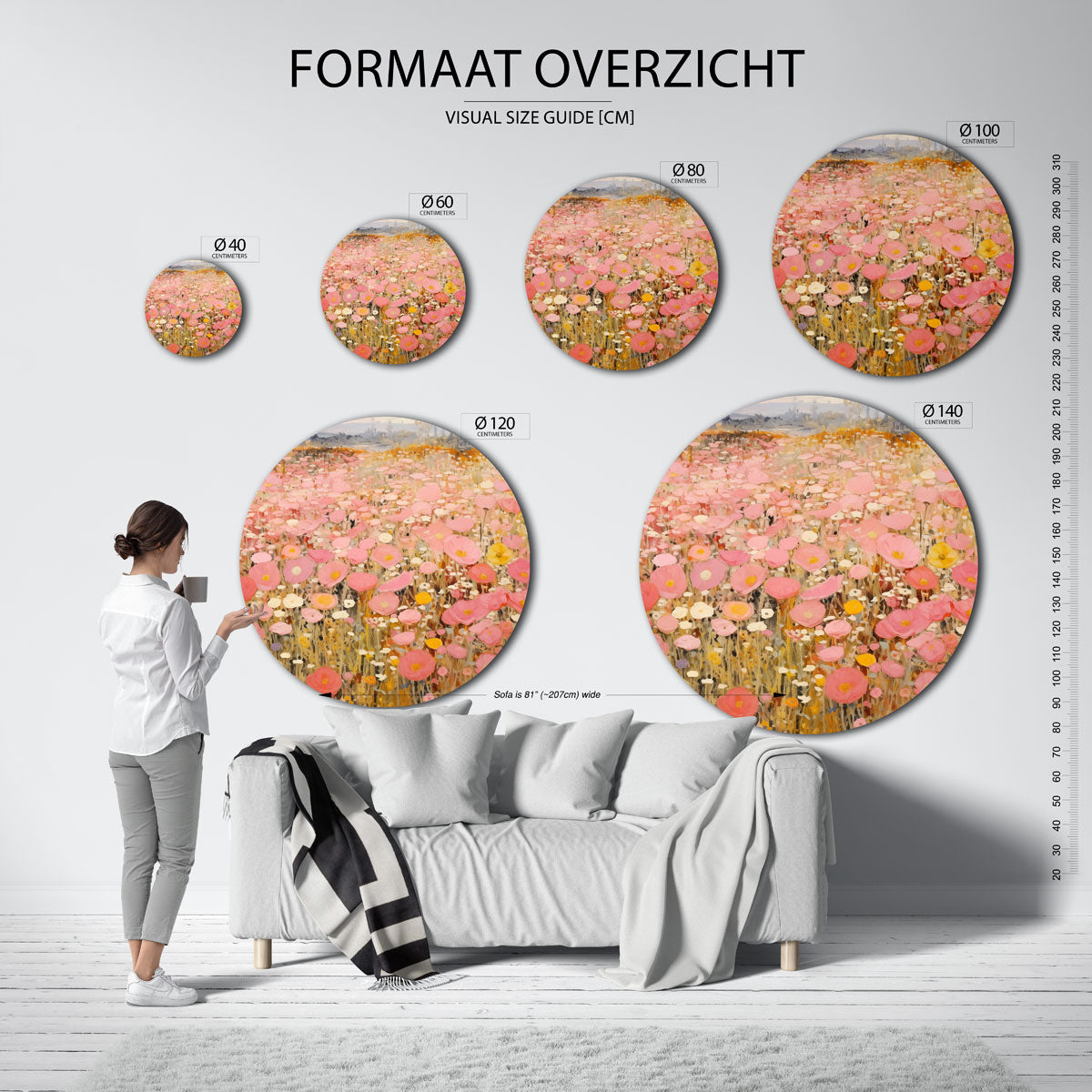 Bloemenveld Muurcirkel