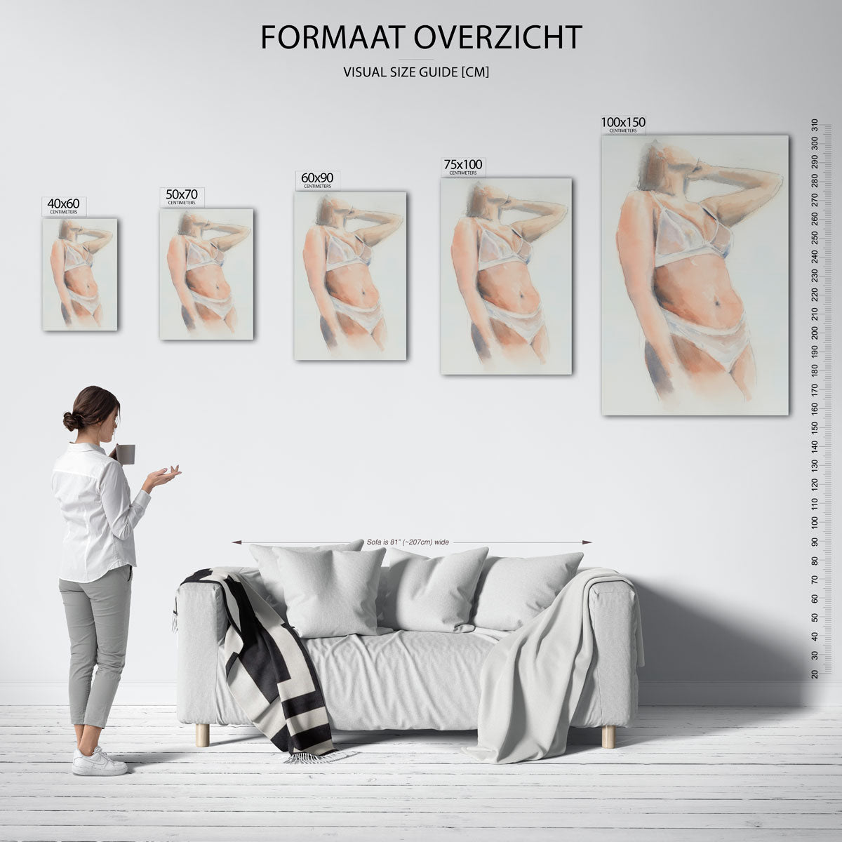 Silhouet studie Kunstwerk