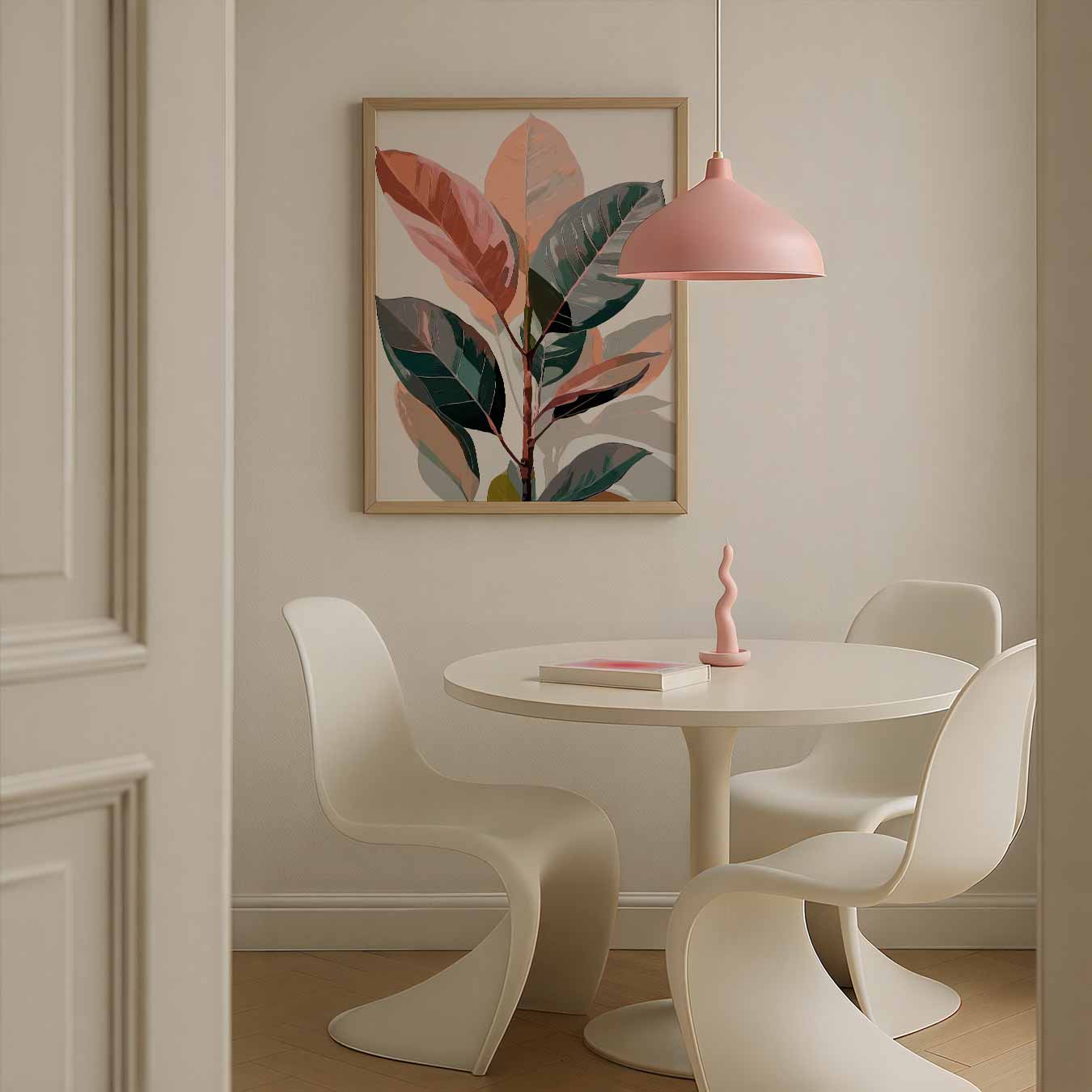 Botanische Kunstposter met Vrolijke Bladeren Poster-WallArtistic
