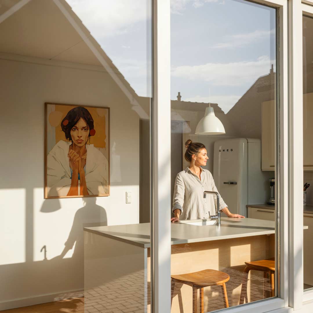 Tedere Portretillustratie Poster-WallArtistic
