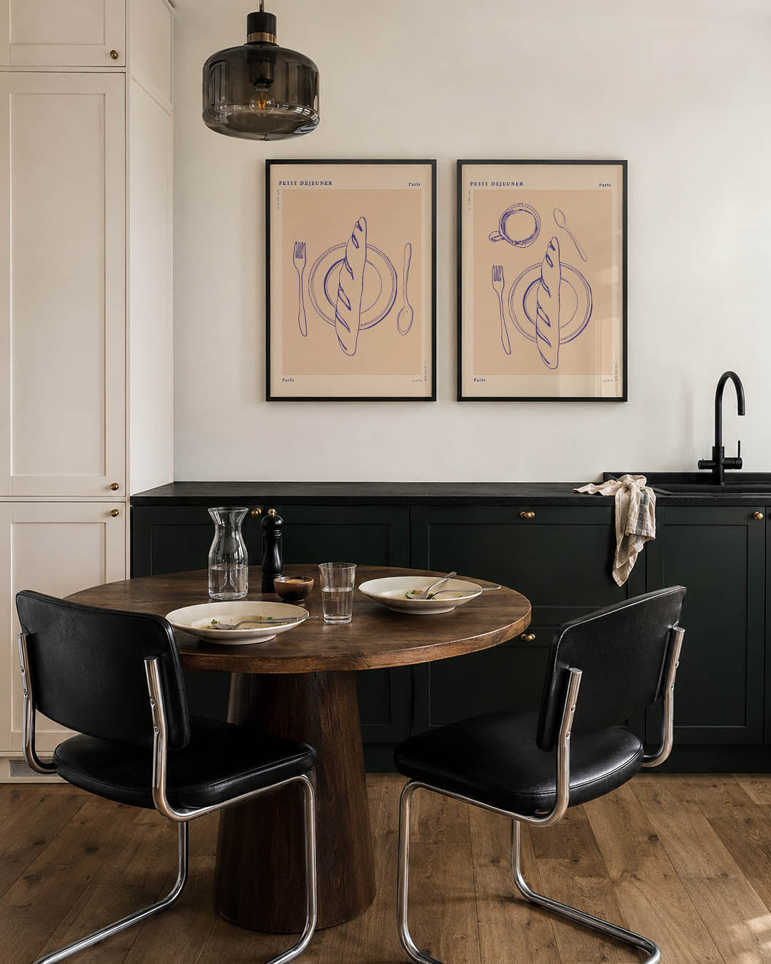 Eenvoudige ontbijtsetting Posterset