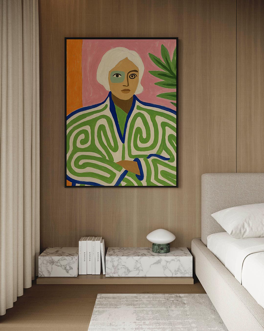Vrolijke portret compositie Kunstwerk