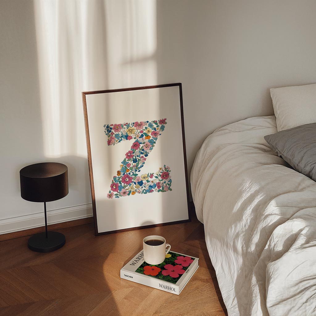 Bloemenpracht Letter Z Poster-WallArtistic