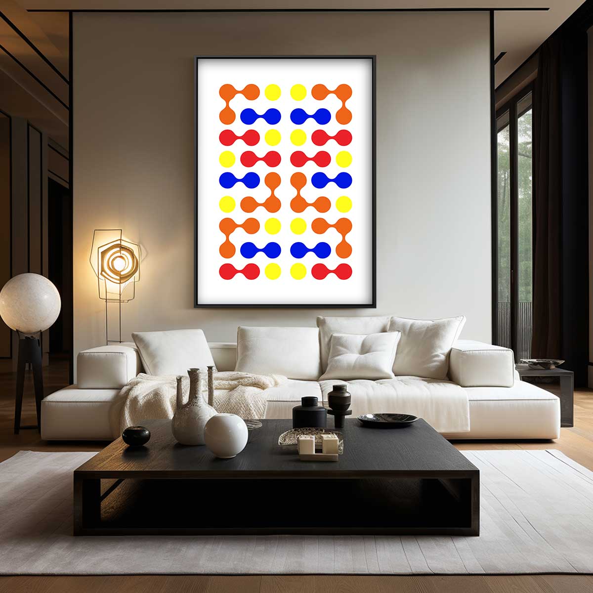 Bunte Molekül-Kunstwerke