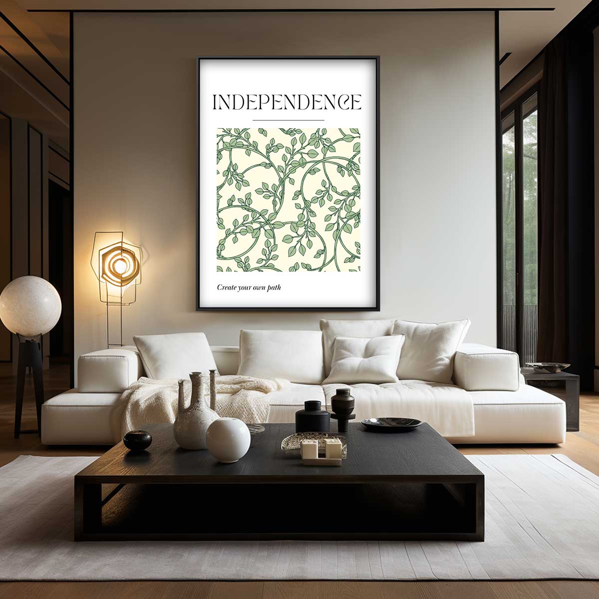Groene Sjabloon van Onafhankelijkheid Kunstwerk-canvas-dibond-plexiglas-wanddecoratie-WallArtistic