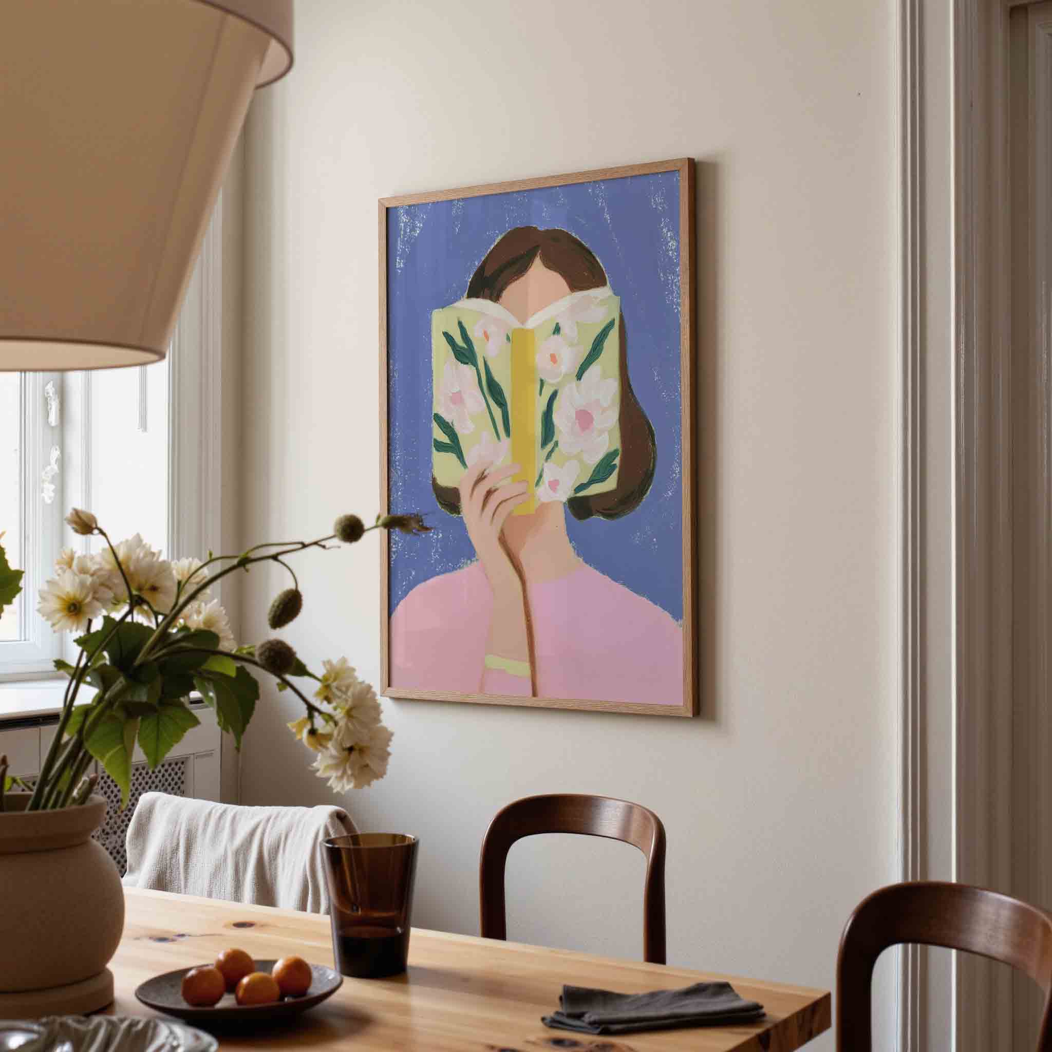 Lezende vrouw Poster