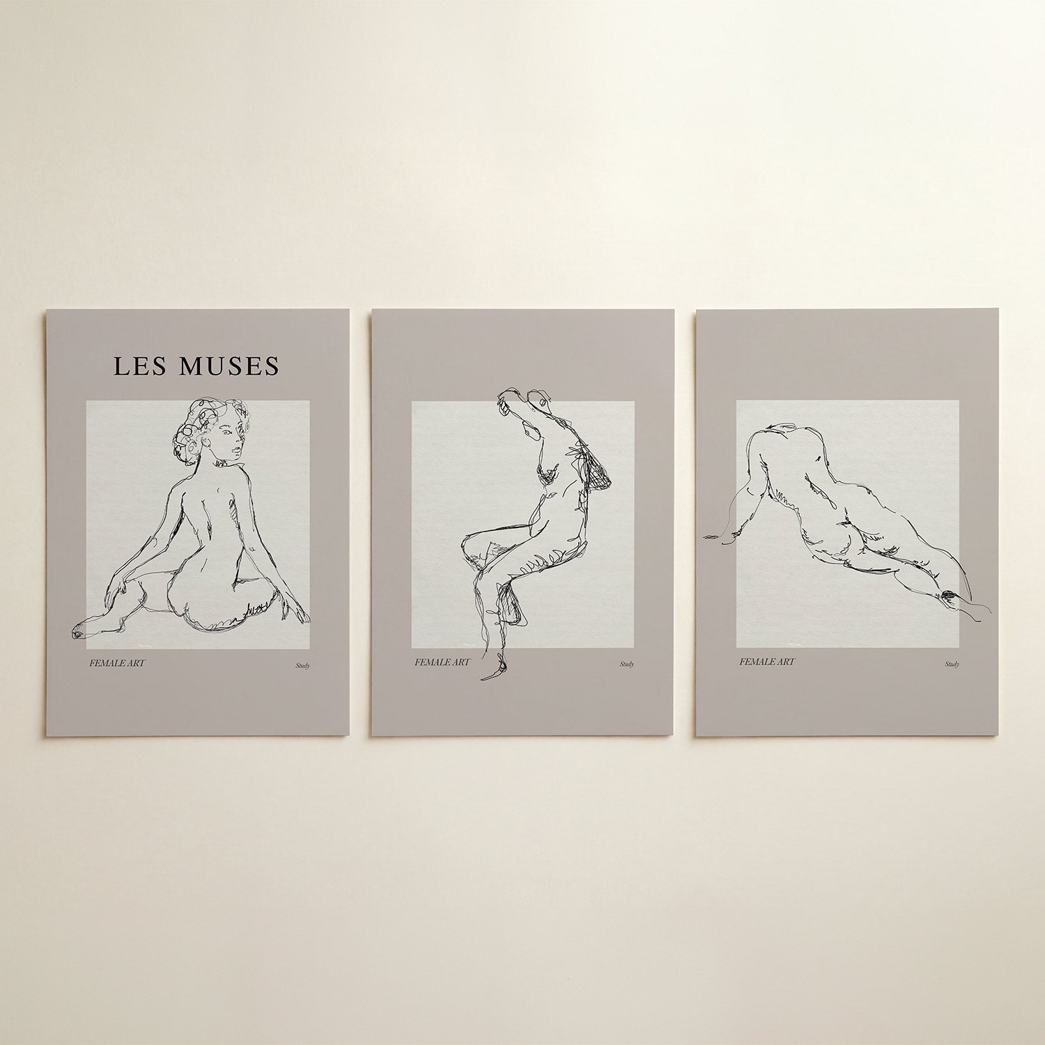 Lijnenspel en vormen Posterset