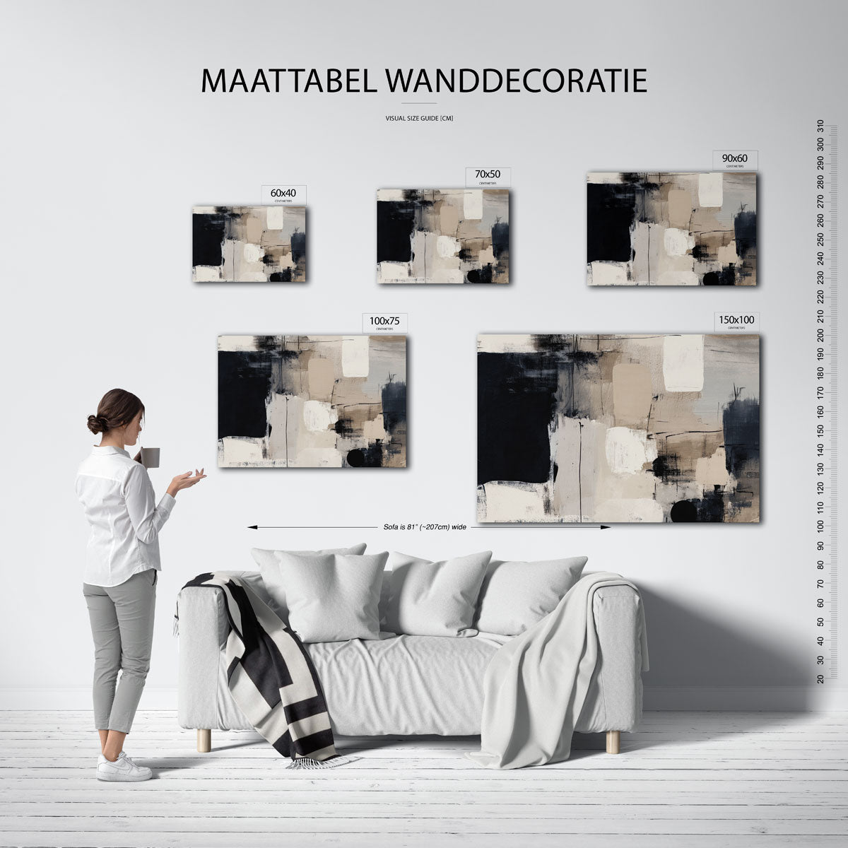 Geometrische compositie Kunstwerk