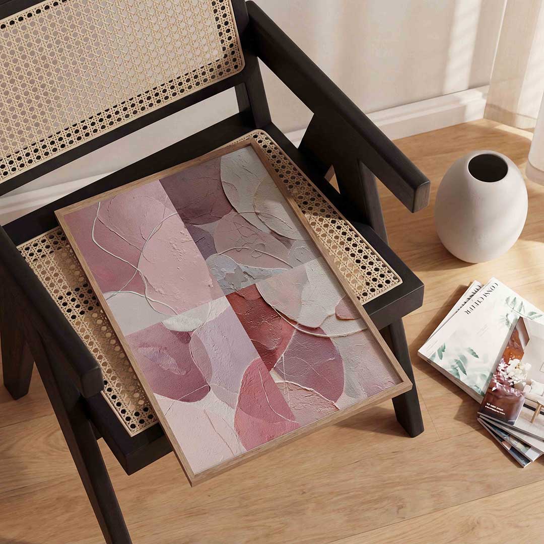 Abstracte roze vormen Poster