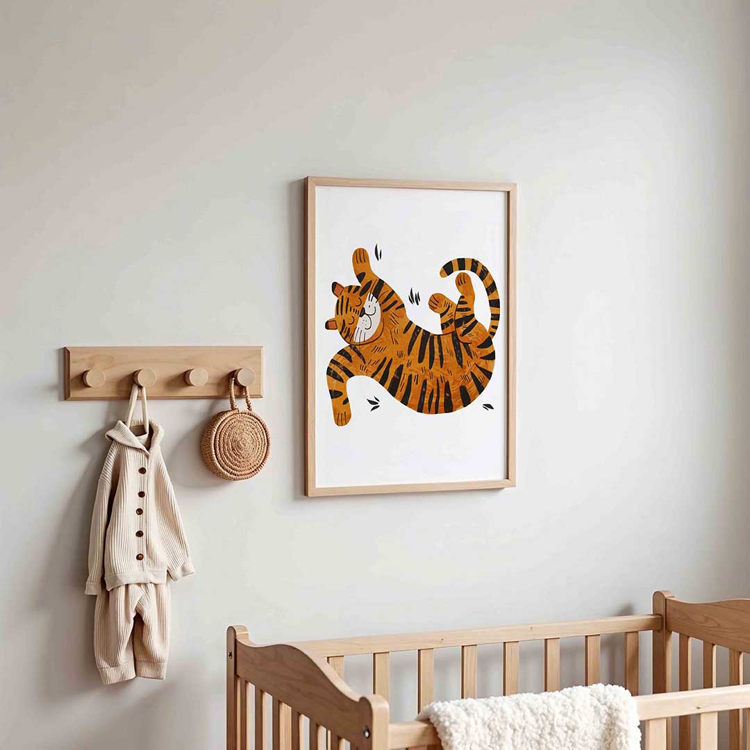 Speelse tijger Poster