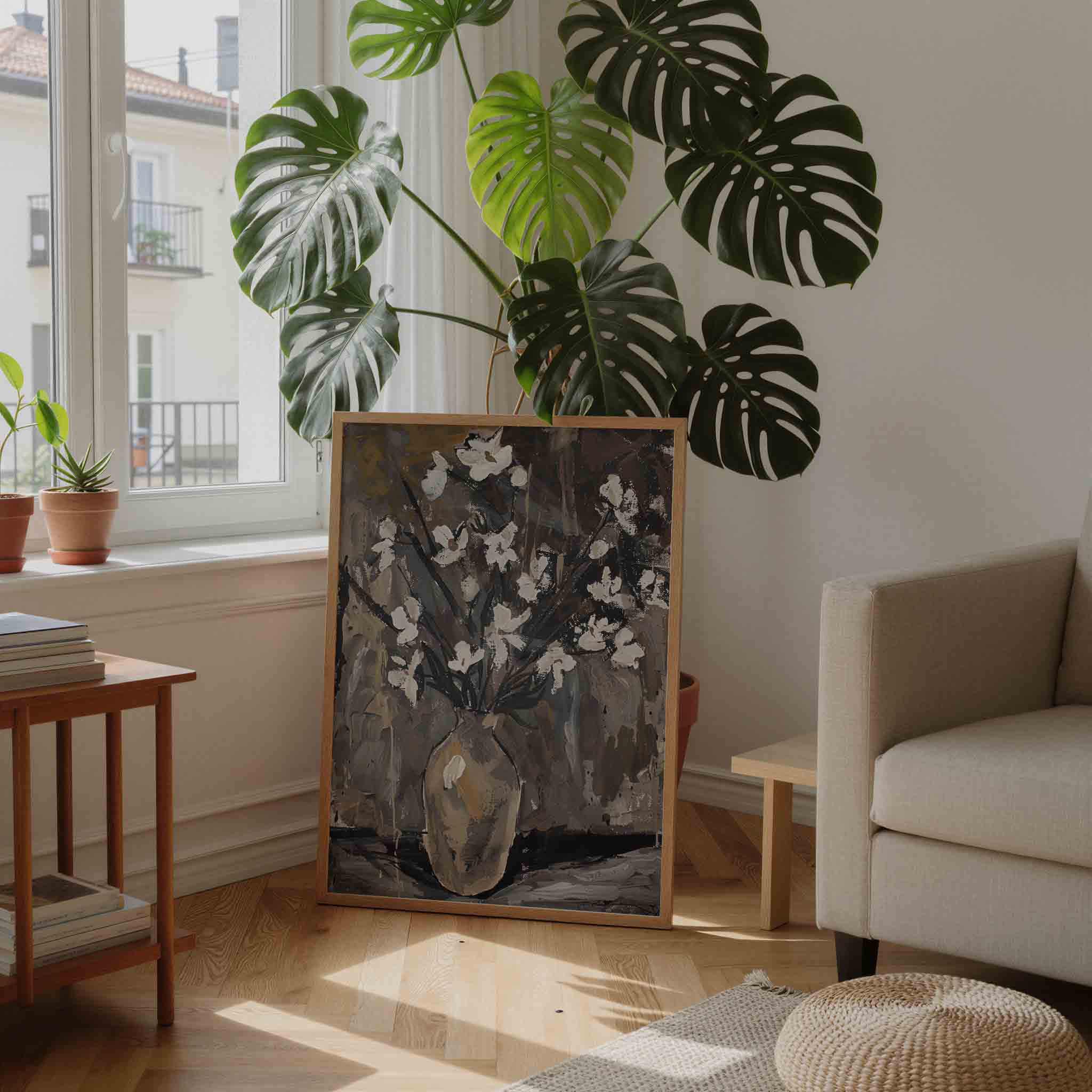 Bloemen in vaas Poster