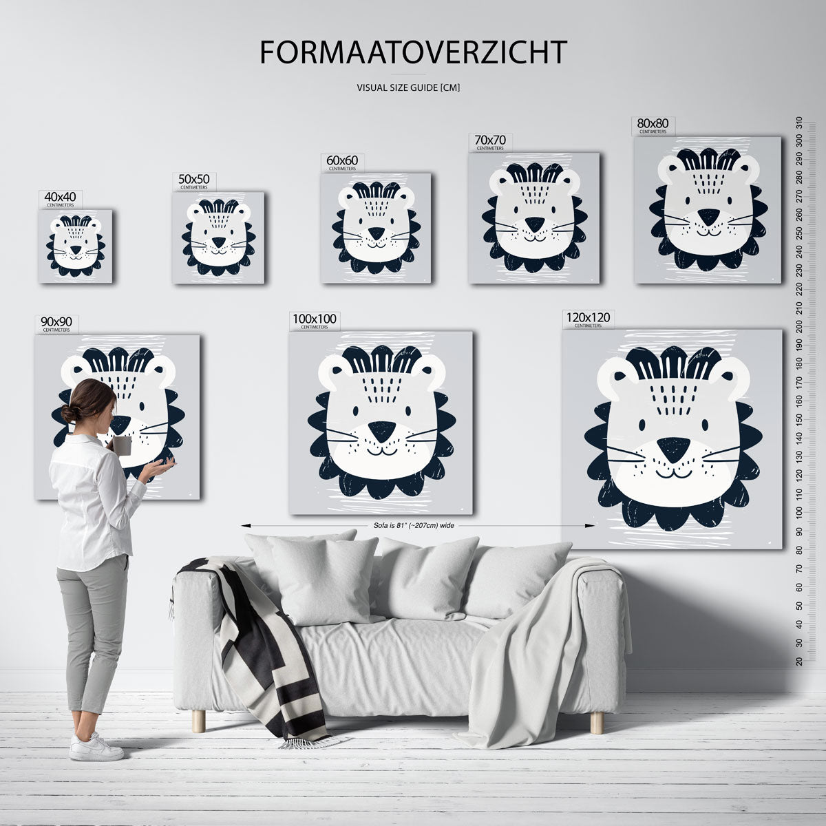 Leeuw gezicht Poster