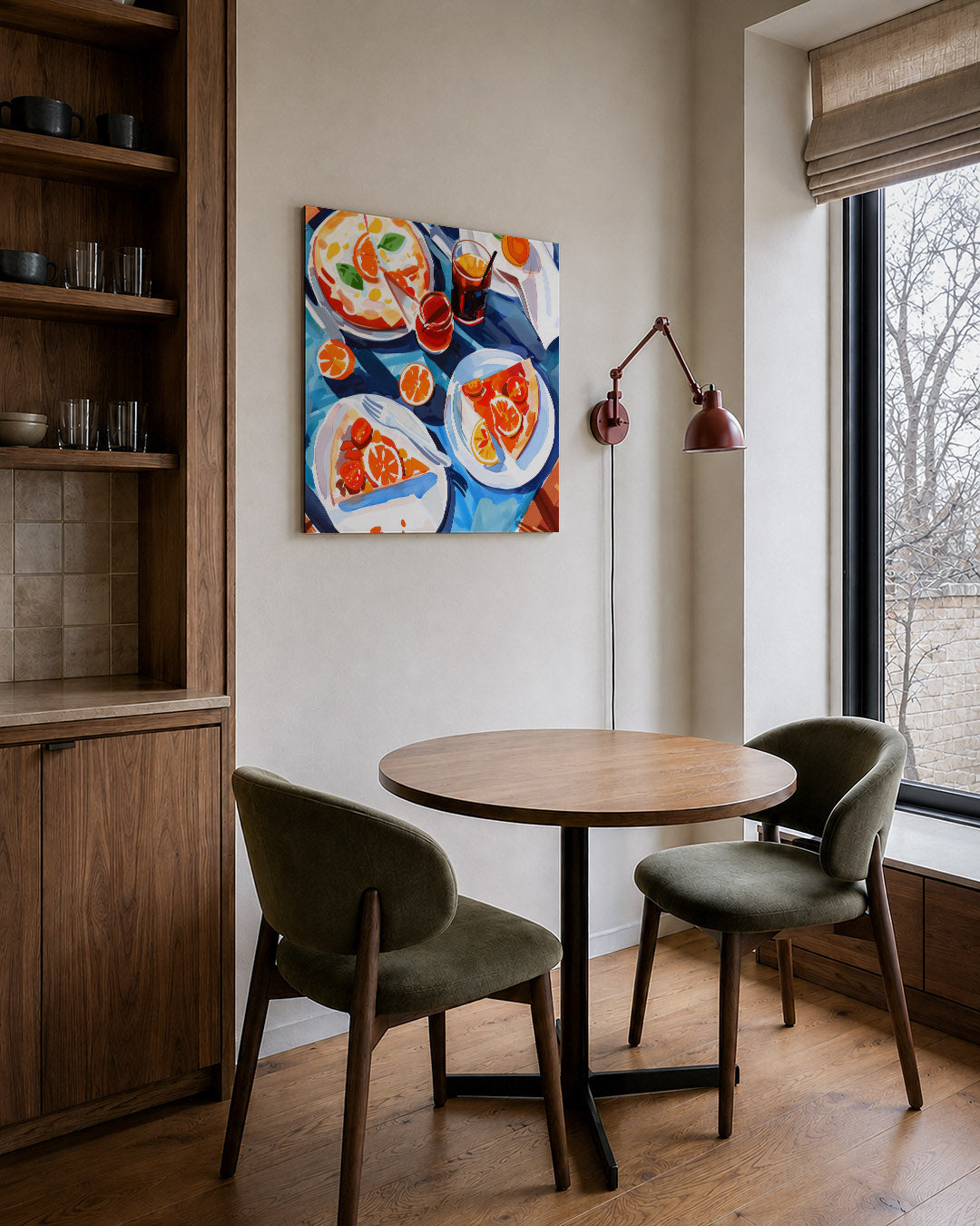 Levendige tafelscène Kunstwerk