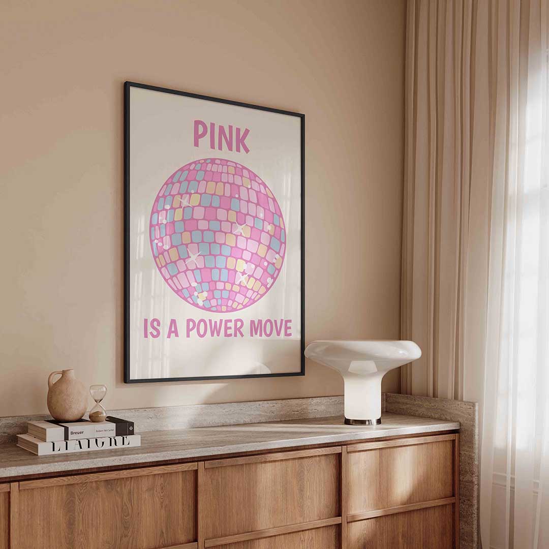 Roze discobal Poster
