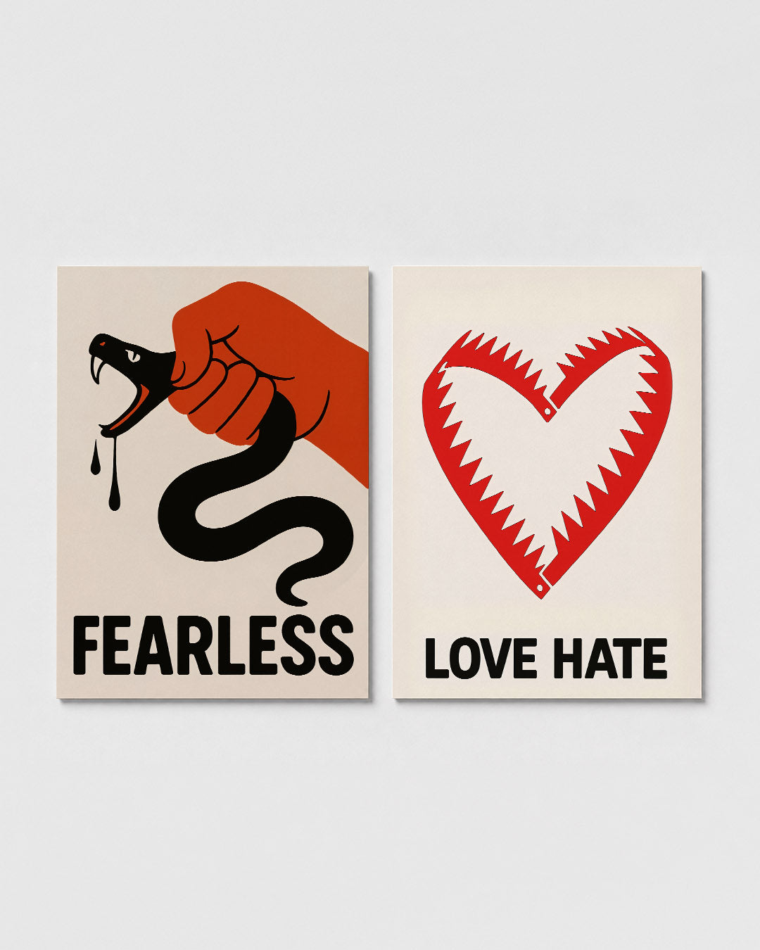 Krachtige grip Posterset