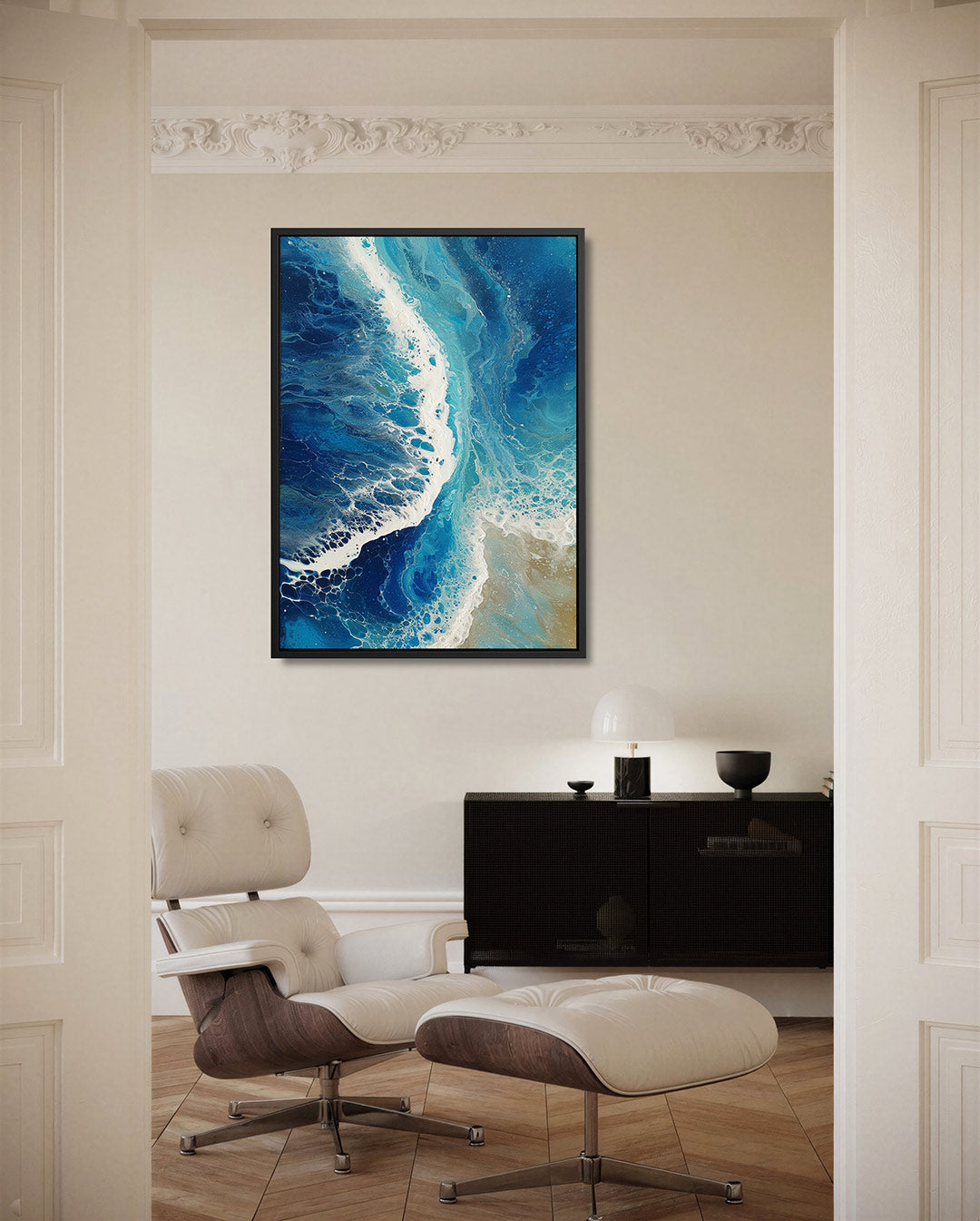 Dynamische oceaan golven Kunstwerk