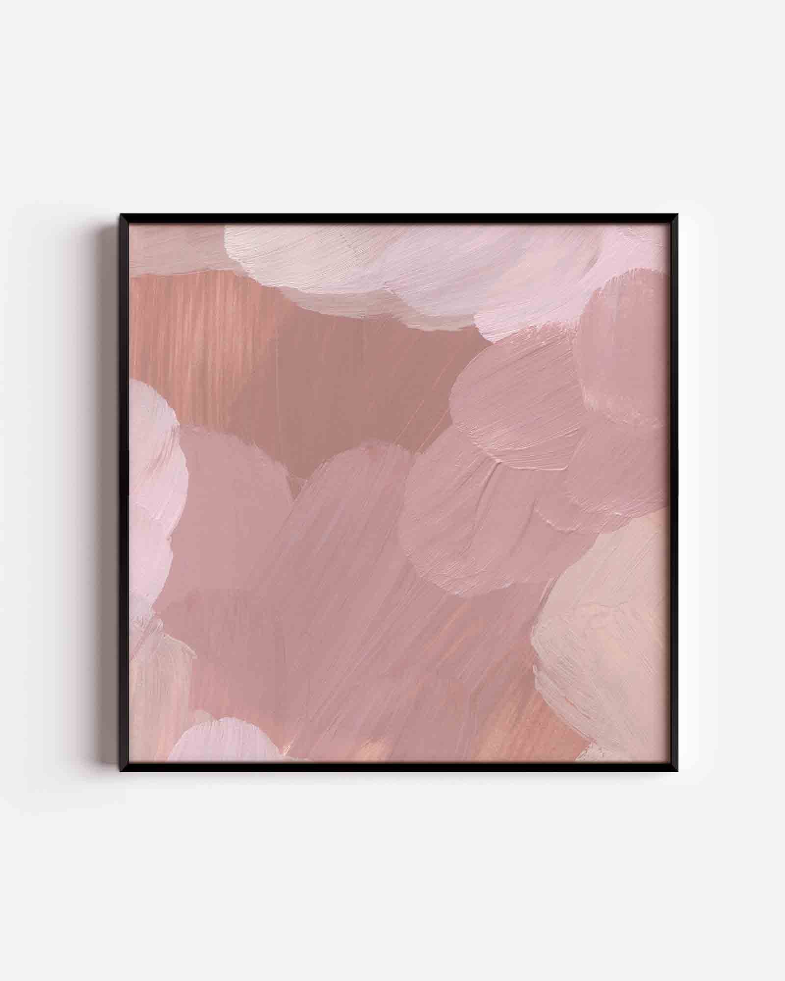 Abstracte roze vormen Poster