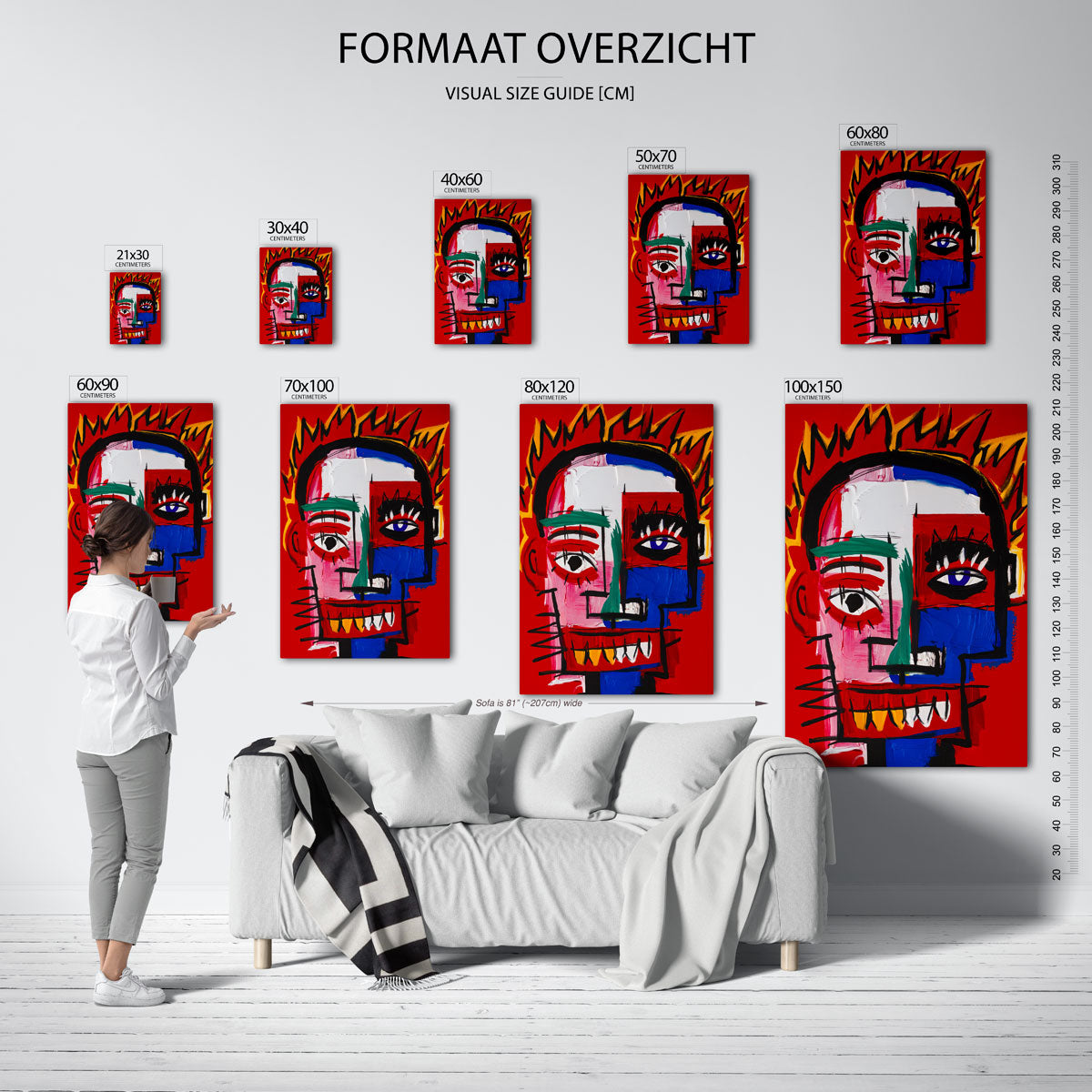 Expressief gezicht Poster