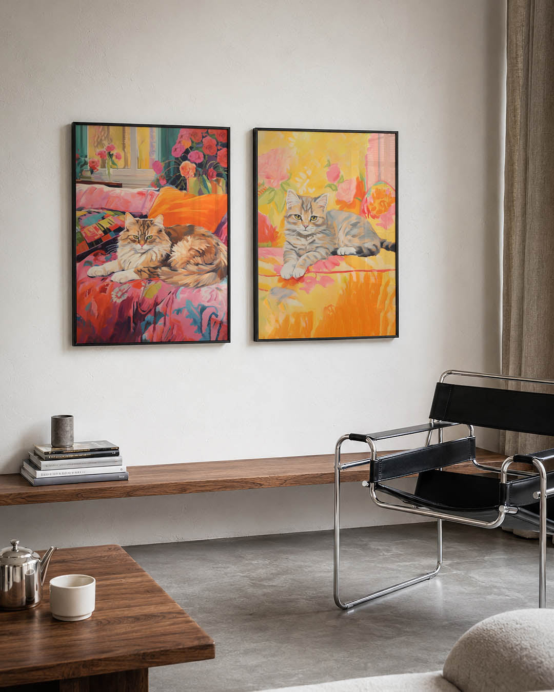 Kleurrijke kat Posterset