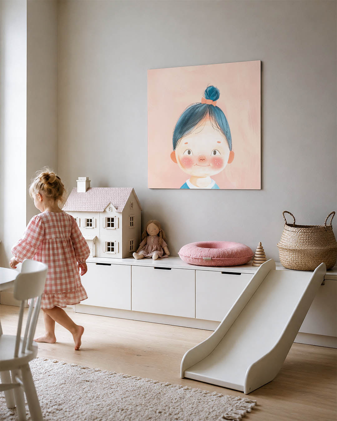 Vrolijk portret kind Kunstwerk