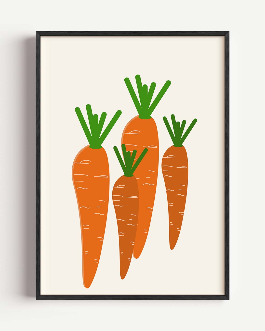 Vrolijke Wortel Illustratie Poster-WallArtistic