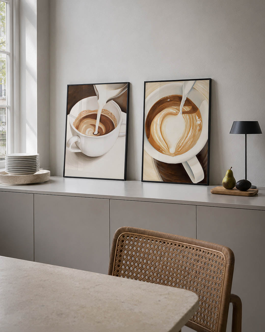 Koffie en melk Posterset
