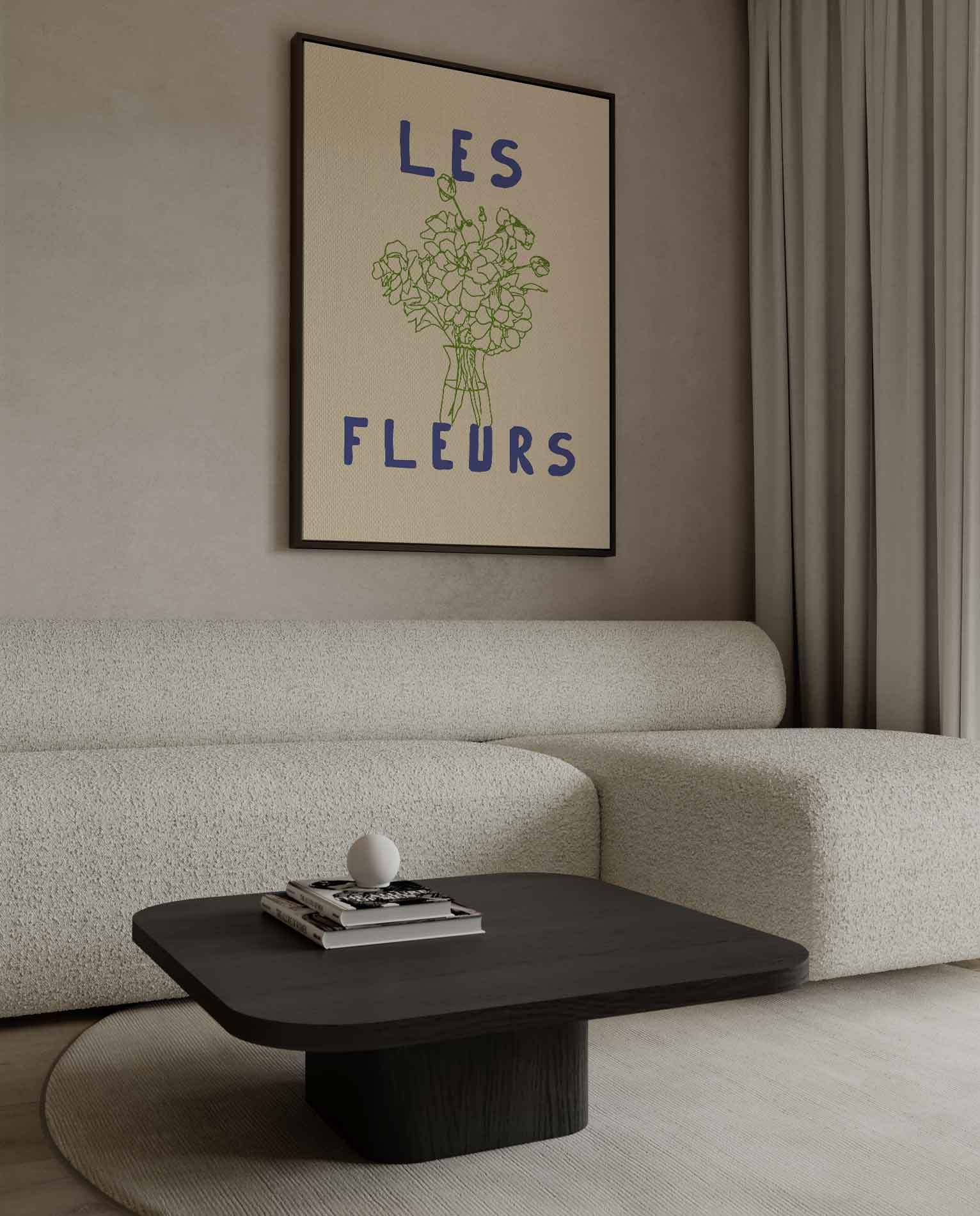 Les Fleurs Minimalistisch Kunstwerk-canvas-dibond-plexiglas-wanddecoratie-WallArtistic