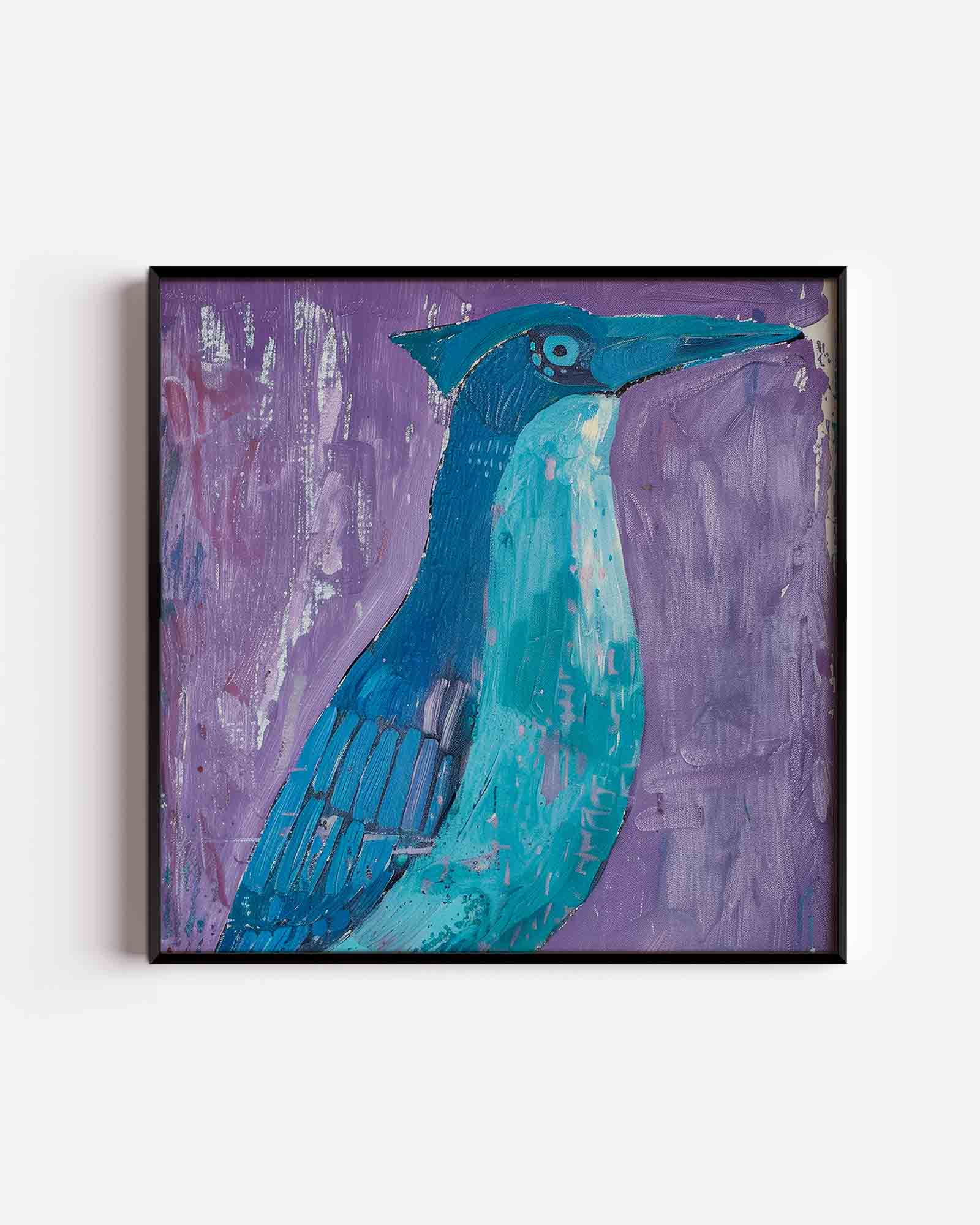 Blauwe vogel Poster