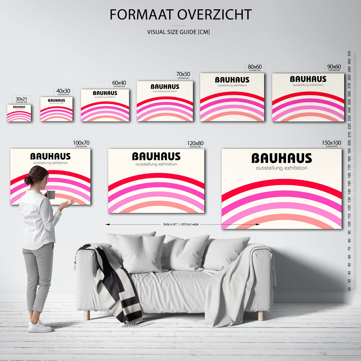 Kleurboog en tekst Poster