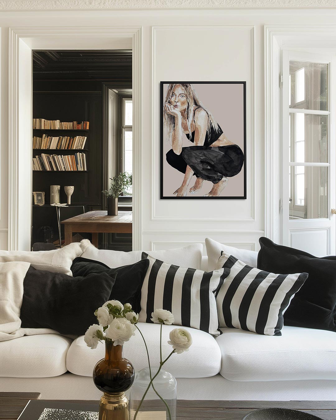 Vrouwelijke pose Kunstwerk