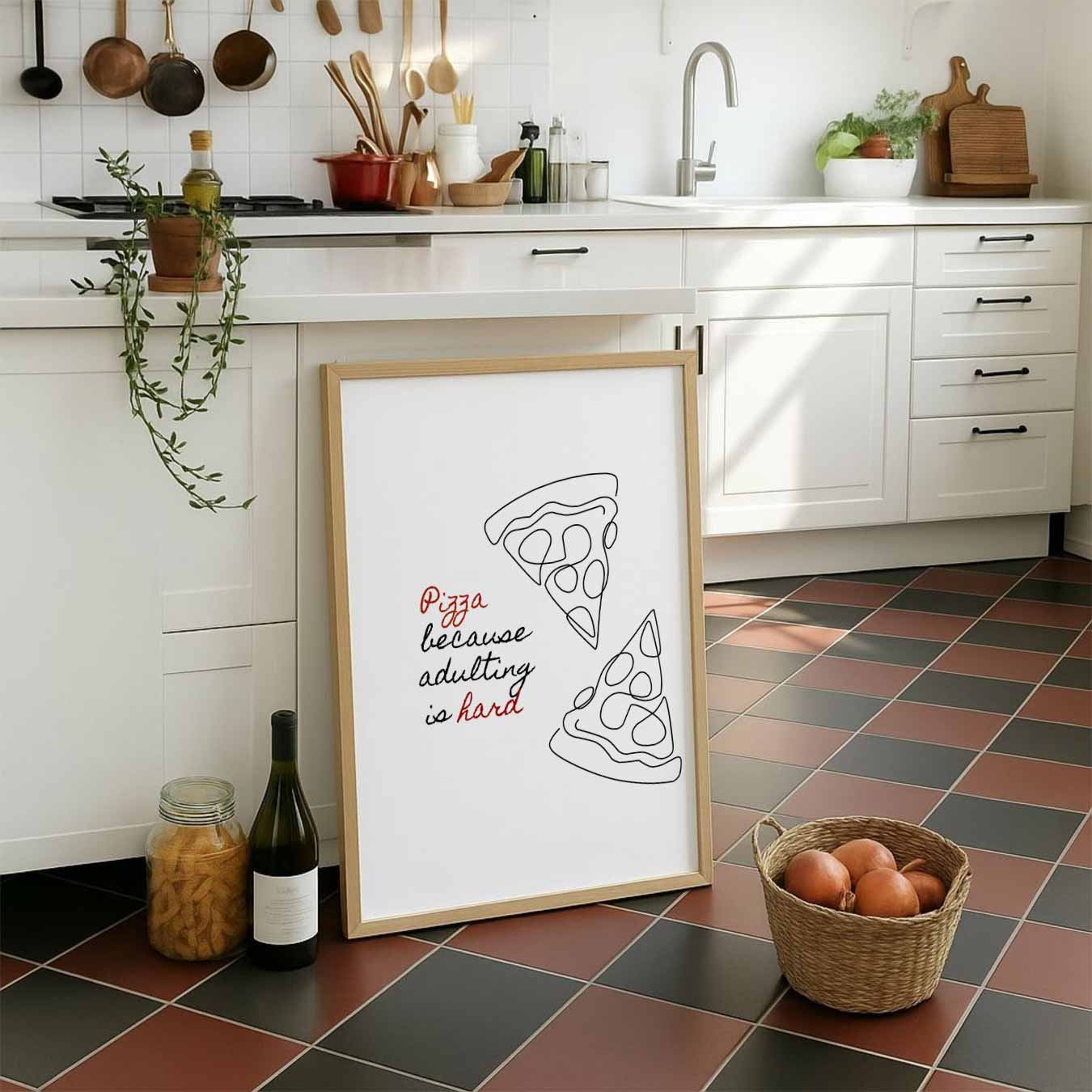 Pizza Fun Quote Poster-WallArtistic