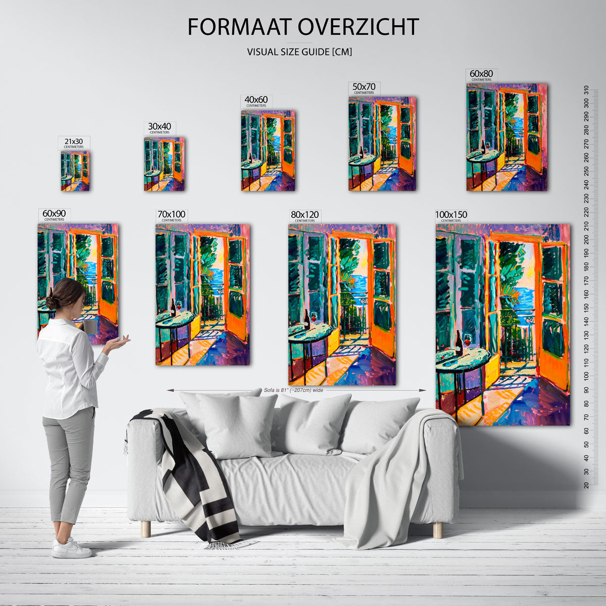 Open deuren naar zee Poster