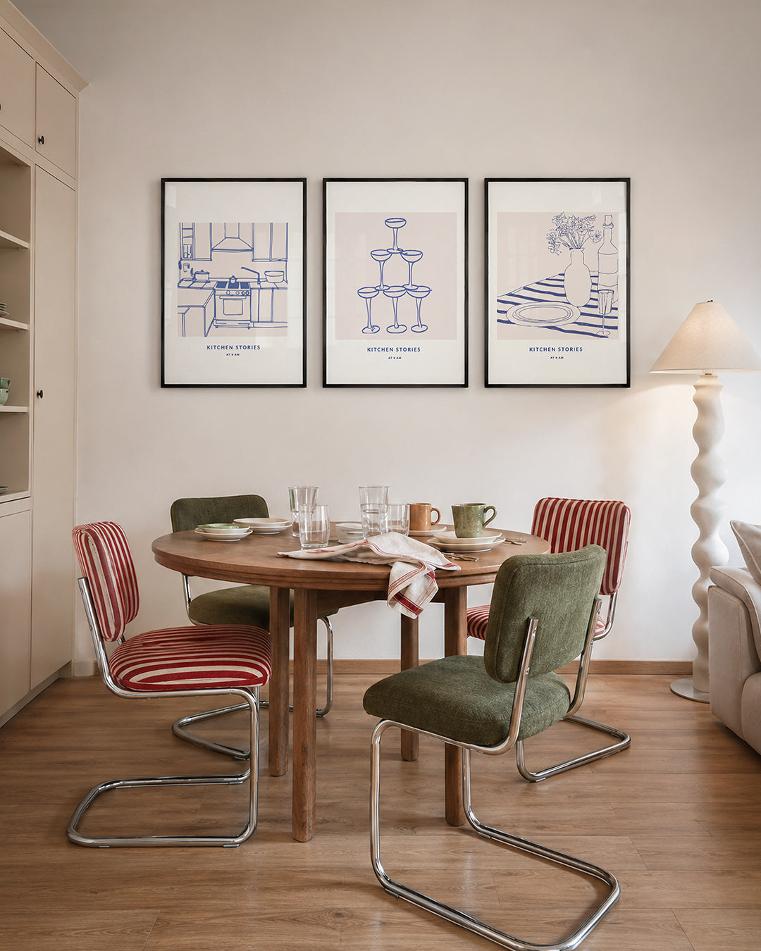 Keukenlijnenspel Posterset