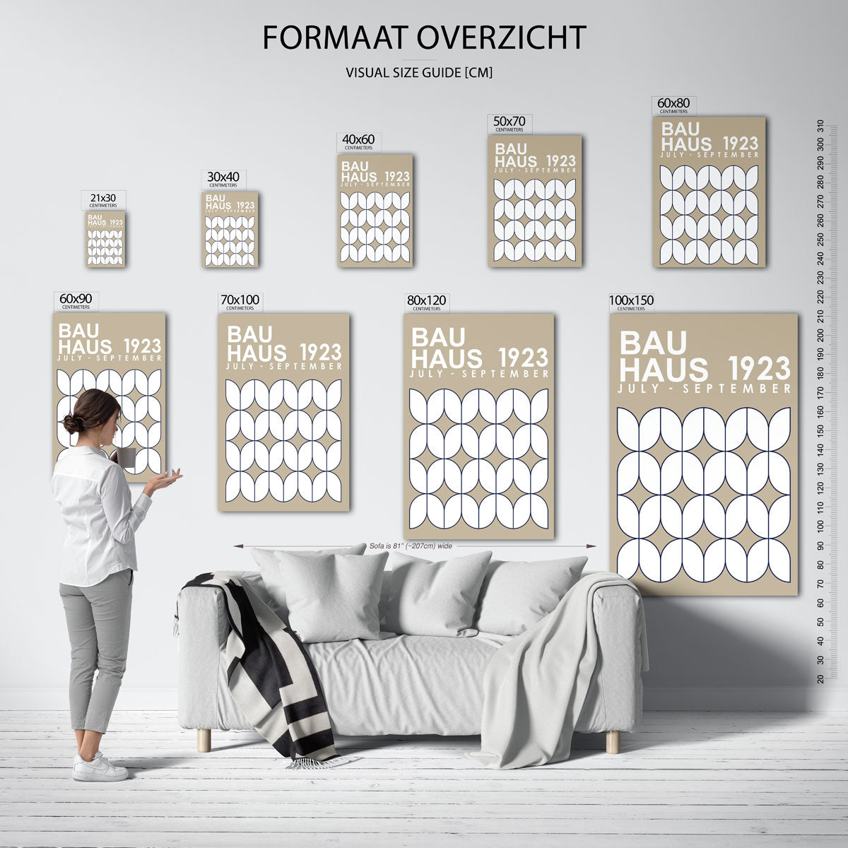 Vormritme en lijnen Poster