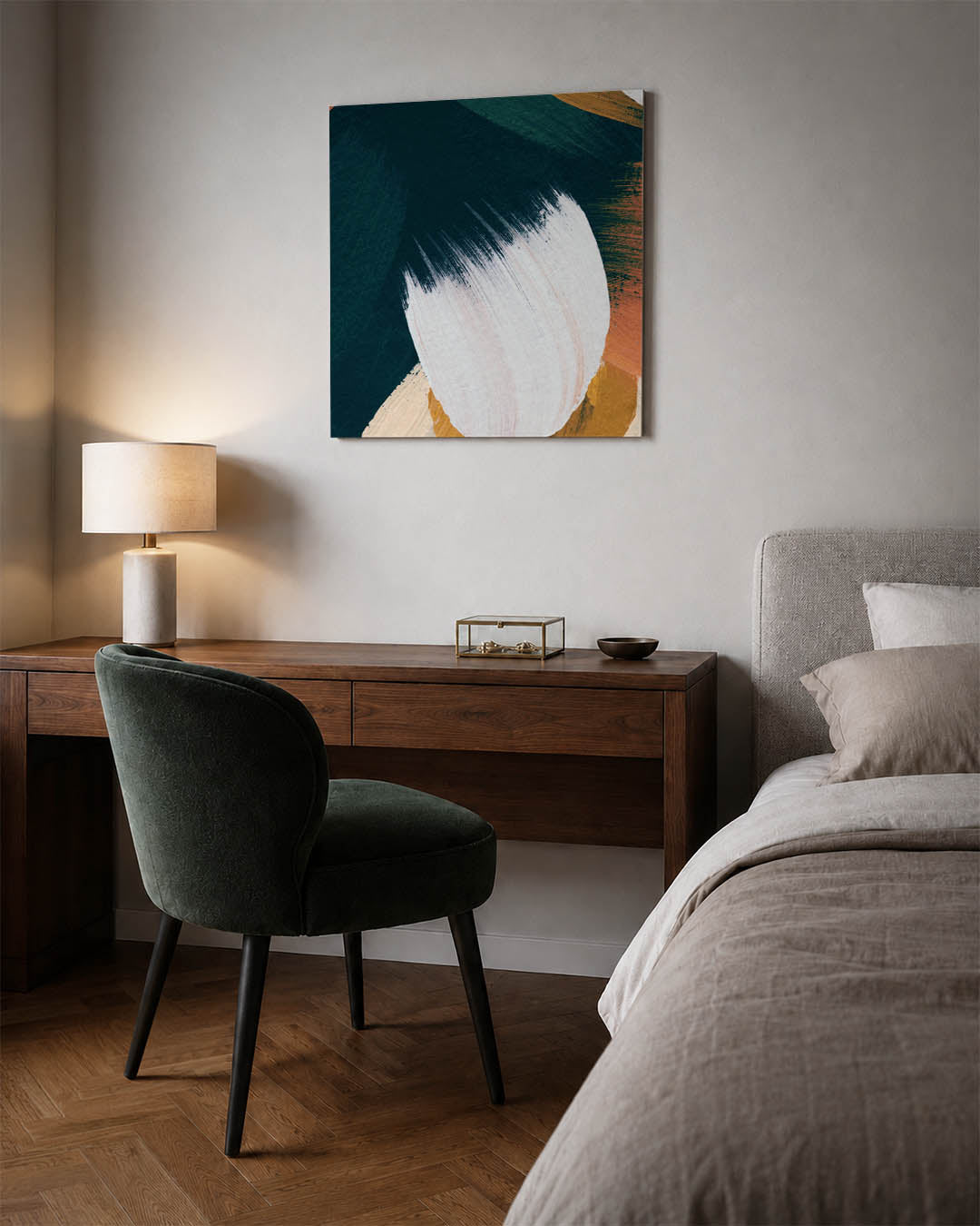 Dynamische kleurencompositie Kunstwerk