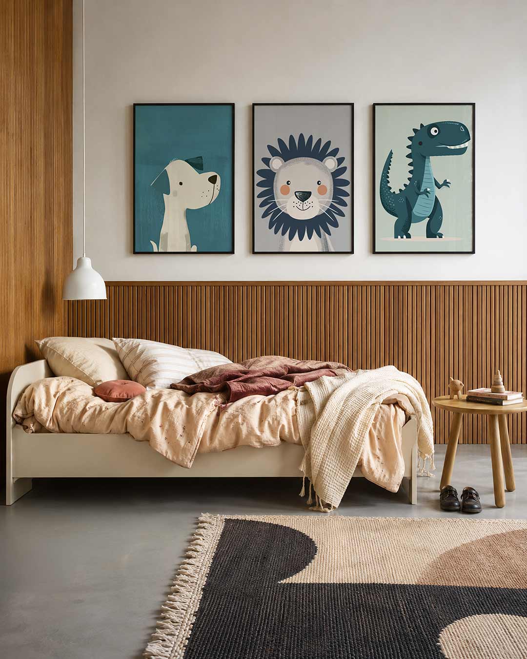 Hond in blauw Posterset