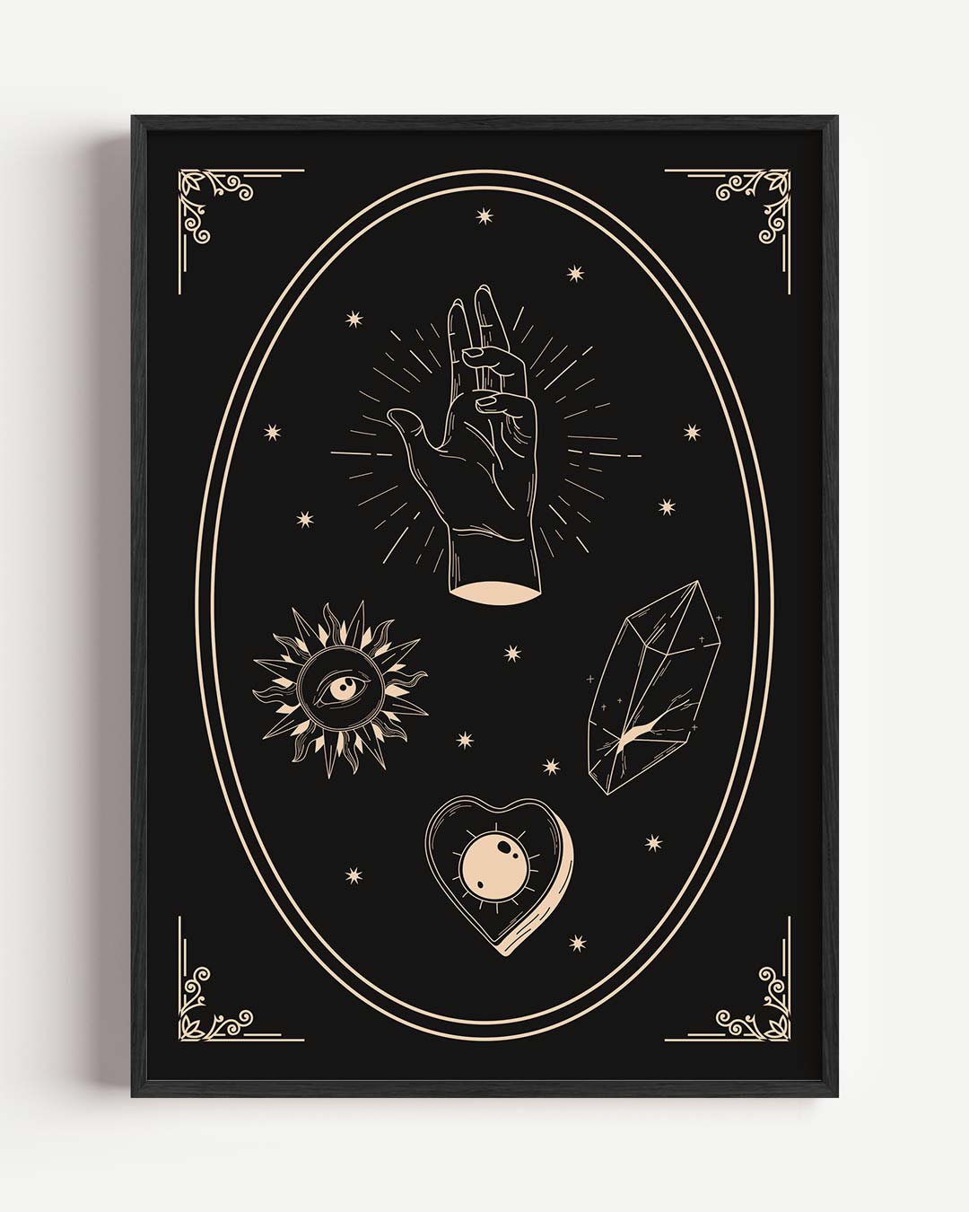 Mystieke Hand & Symbolen Poster-WallArtistic