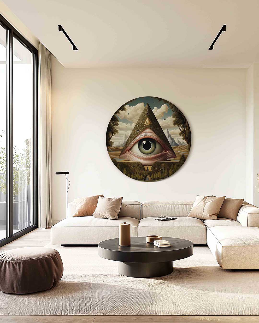 Oog en piramide Muurcirkel
