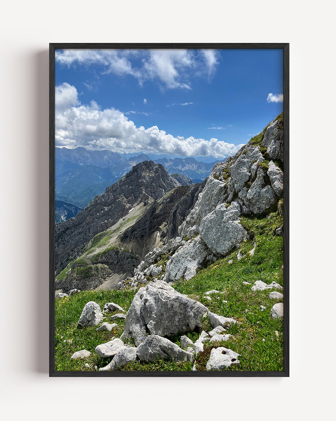 Berglandschap met rotsen Poster