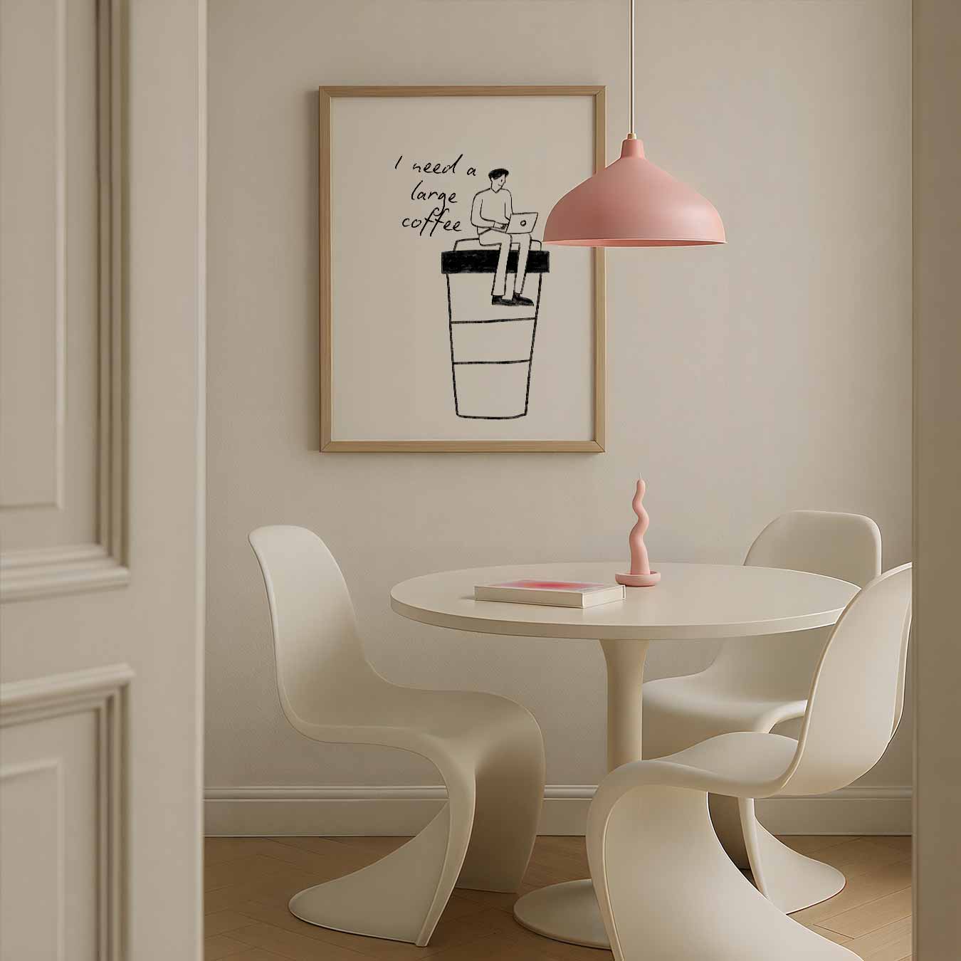 Poster "I Need a Large Coffee Poster-WallArtistic