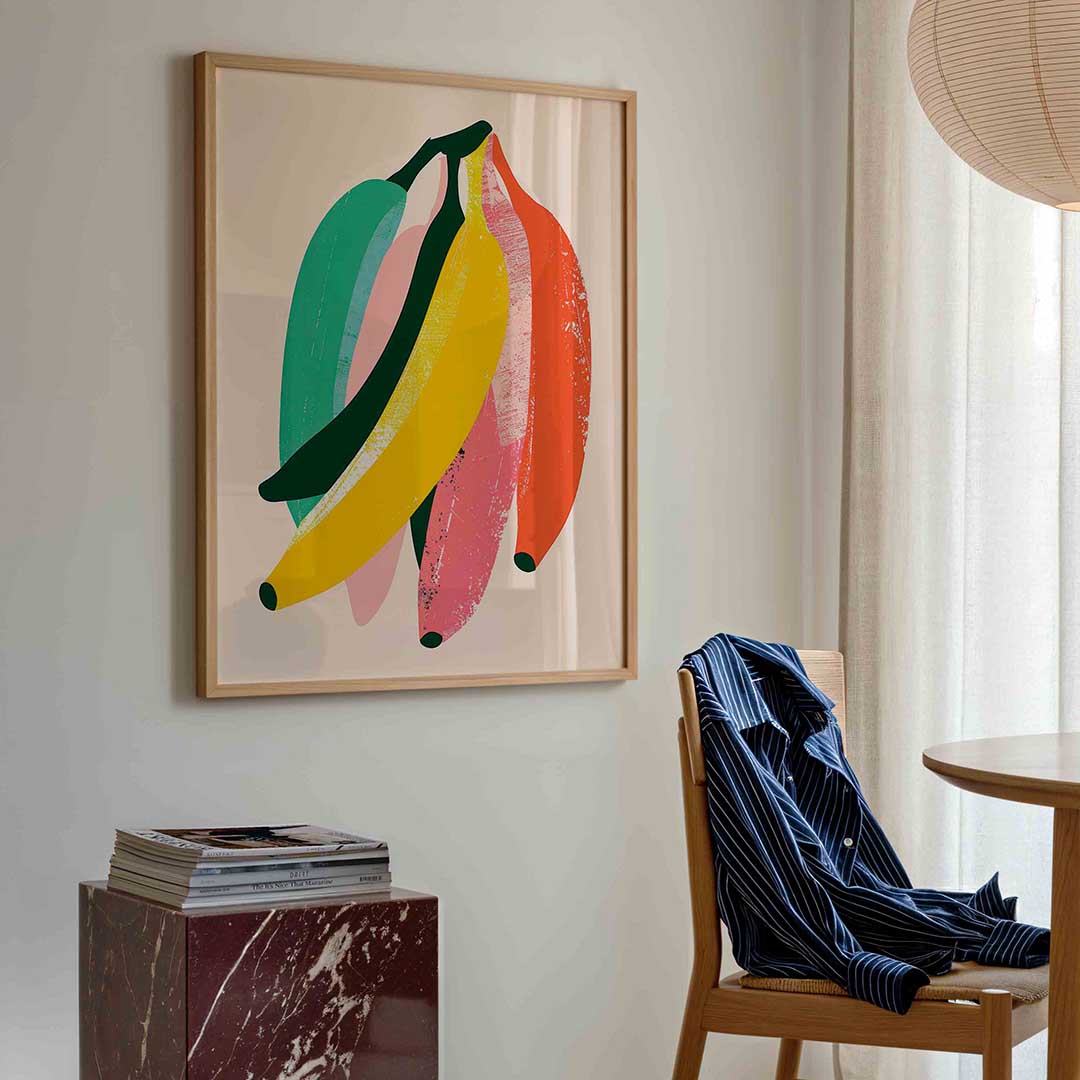 Bananen in kleurrijke tinten Poster