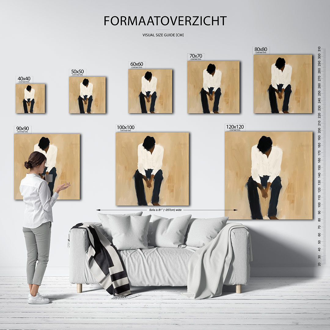 Zittende figuur Kunstwerk
