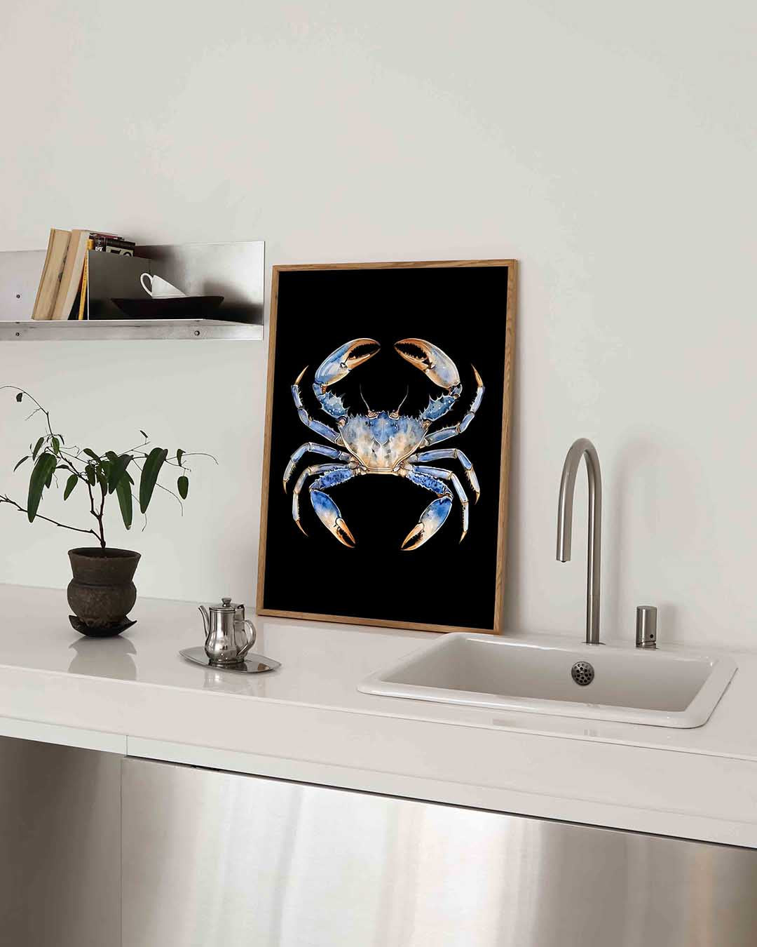 Blauwe krab Poster