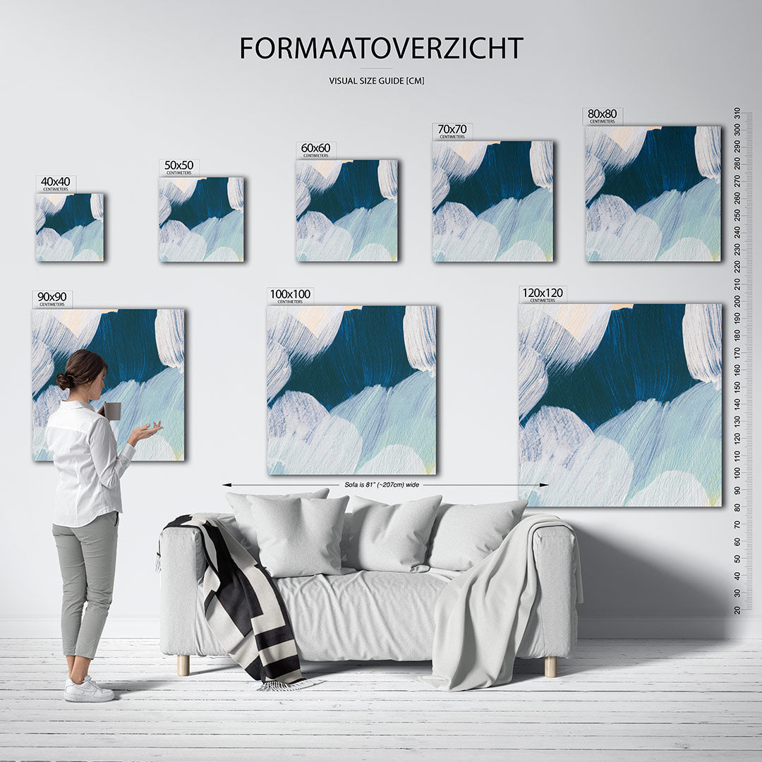 Dynamische borstelvegen Kunstwerk