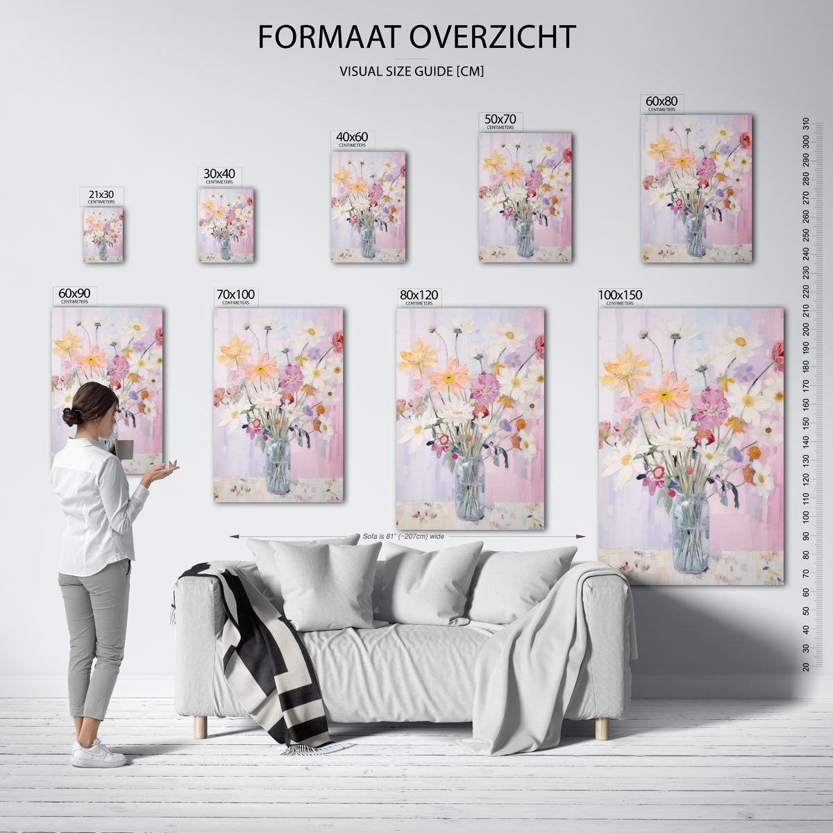 Bloemen in vaas Poster